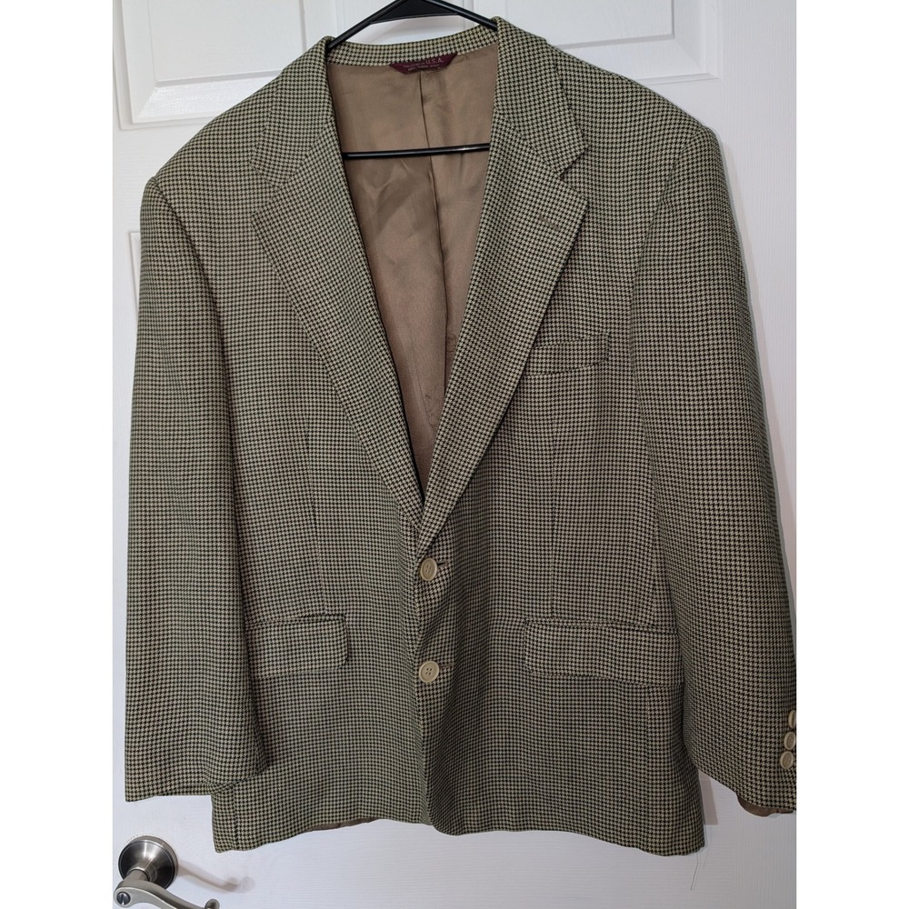 Vintage Botany 500 Mens Houndstooth Blazer USA Union Made Grandpacore Sport Coat